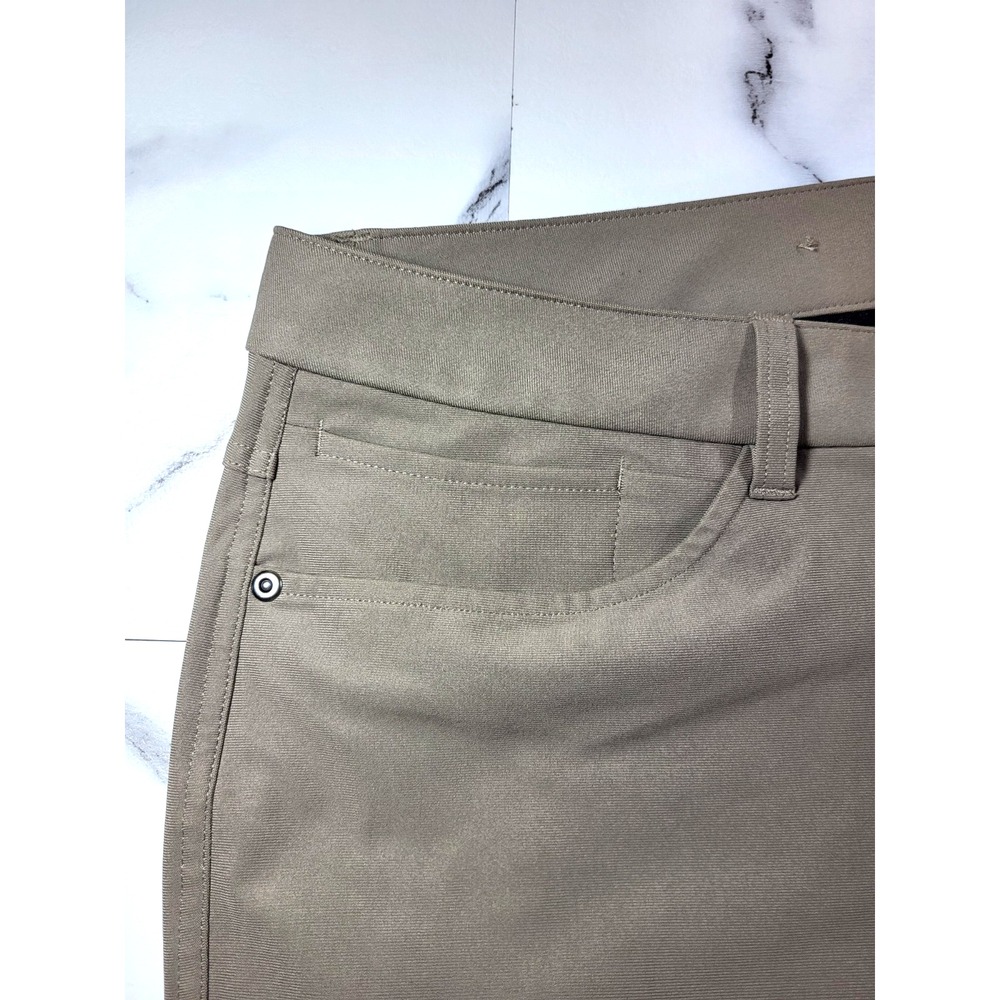 Lululemon Men's Khaki ABC Classic Fit Warpstreme Pants Size 34 Hidden Pockets - Picture 3 of 12